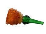 6" Pineapple Inspired Hand Glass - Color May Vary - (1 Count)-Hand Glass, Rigs, & Bubblers