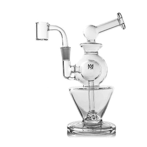 6.5" Mj Arsenal Gemini Mini Dab Rig - Clear - (1 Count)-Hand Glass, Rigs, & Bubblers