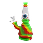 7" Eyeball Inspired Silicone Waterpipe - Color May Vary - (1 OR 3 Count)-Silicone Hand Pipe