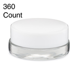 7ml Clear Glass Concentrate Container - Black or White Cap (90 - 22,500 Counts)-Concentrate Containers and Accessories