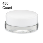 7ml Clear Glass Concentrate Container - Black or White Cap (90 - 22,500 Counts)-Concentrate Containers and Accessories