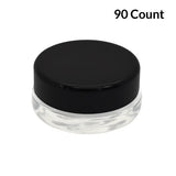 7ml Clear Glass Concentrate Container - Black or White Cap (90 - 22,500 Counts)-Concentrate Containers and Accessories