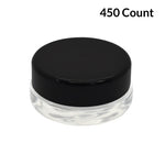 7ml Clear Glass Concentrate Container - Black or White Cap (90 - 22,500 Counts)-Concentrate Containers and Accessories