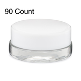 7ml Clear Glass Concentrate Container - Black or White Cap (90 - 22,500 Counts)-Concentrate Containers and Accessories