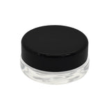 7ml Clear Glass Concentrate Container - Black or White Cap (90 - 22,500 Counts)-Concentrate Containers and Accessories