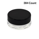 7ml Clear Glass Concentrate Container Black or White Cap (96 Count Increments)-Concentrate Containers and Accessories