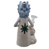 9" Ceramic Water Pipe R & M With Dog - Color May Vary - (1 Count)-Ceramic Bubbler