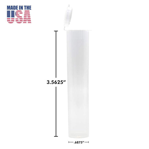 90mm Joint Tube | Cartridge Tube - Made in USA - Clear Translucent-Joint Tubes & Blunt Tubes