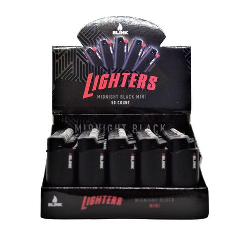 944 - Blink Midnight Black Mini Lighter - (50 Count Display)-Lighters and Torches