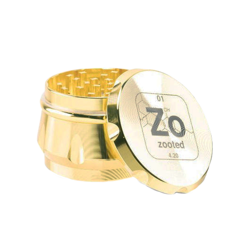 Zooted 4-Piece Herb Grinder - Gold