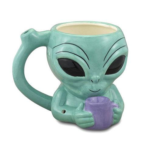 Alien Pipe Mug - (1 Count)-Hand Glass, Rigs, & Bubblers