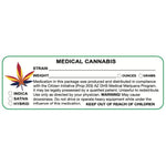 Arizona "Canna Strain & Weight Label" 1" x 3" Inch 1000 Count-Prescription Labels & State Compliant Labels