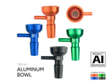 Atomic 13 14mm Aluminum Replacement Male Bowl - Colors May Vary - (12 Count Display)-Hand Glass, Rigs, & Bubblers