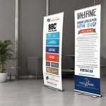 Beast Branding CUSTOM PRINTED Retractable Banner with Stand-Custom Print Stickers