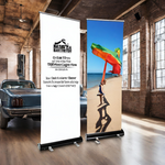 Beast Branding CUSTOM PRINTED Retractable Banner with Stand-Custom Print Stickers