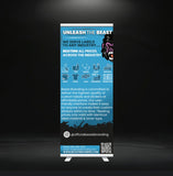 Beast Branding CUSTOM PRINTED Retractable Banner with Stand-Custom Print Stickers