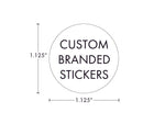 Beast Branding CUSTOM PRINTED STICKERS - 1.125" Circle for 5ml Jar Lid or Bottom-Custom Print Stickers