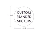 Beast Branding CUSTOM PRINTED STICKERS - 1.125" Circle for 5ml Jar Lid or Bottom-Custom Print Stickers