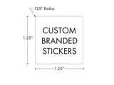 Beast Branding CUSTOM PRINTED STICKERS - 1.25" x 1.25" Square for 9ml Square Jar Lid or Bottom-Custom Print Stickers
