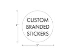 Beast Branding CUSTOM PRINTED STICKERS - 3" Circle for 1/8 Oz, 1/4 Oz, Gram Mylar Bag, & 60 Dram-Custom Print Stickers