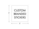 Beast Branding CUSTOM PRINTED STICKERS - 3" x 3" Square for 1/8 Oz, 1/4 Oz, Gram Mylar Bag, & 60 Dram-Custom Print Stickers