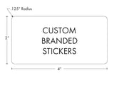 Beast Branding CUSTOM PRINTED STICKERS - 4" x 2" Rectangle for Joint Tubes, Blunt Tubes and Pop Tops-Custom Print Stickers