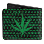 Bi-Fold Wallet - Garden Black and Green-Novelty, Hats & Clothing