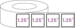 Blank Roll 1" & 1.25" Square White Gloss Premium BOPP Labels-Prescription Labels & State Compliant Labels