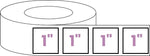 Blank Roll 1" & 1.25" Square White Gloss Premium BOPP Labels-Prescription Labels & State Compliant Labels