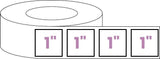 Blank Roll 1" & 1.25" Square White Gloss Premium BOPP Labels-Prescription Labels & State Compliant Labels