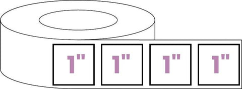 Blank Roll 1" & 1.25" Square White Gloss Premium BOPP Labels-Prescription Labels & State Compliant Labels