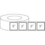 Blank Roll 2" x 2" Square White Gloss Premium BOPP Labels-Prescription Labels & State Compliant Labels