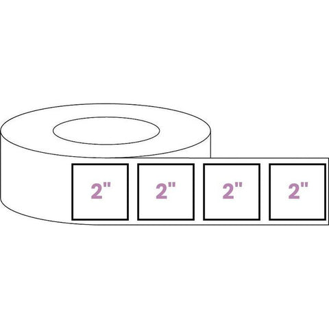 Blank Roll 2" x 2" Square White Gloss Premium BOPP Labels-Prescription Labels & State Compliant Labels