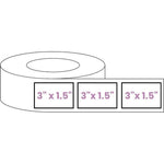 Blank Roll 3" x 1.5" Rectangle White Gloss Premium BOPP Labels-Prescription Labels & State Compliant Labels