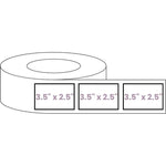 Blank Roll Rectangle White Gloss Premium BOPP Labels (Various Sizes)-Prescription Labels & State Compliant Labels