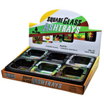 BLINK Square Ashtray Collection - Various Designs - (6 Count Display)-Rolling Trays and Accessories