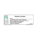 California "RX" Medical Canna Strain & Gram Label 1" x 3" Inch 1000 Count-Prescription Labels & State Compliant Labels