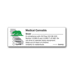 California "STATE" Medical Canna Strain & Gram Label 1" x 3" Inch 1000 Count-Prescription Labels & State Compliant Labels