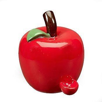 Ceramic Apple Shaped Pipe - (1 Count)-Hand Glass, Rigs, & Bubblers