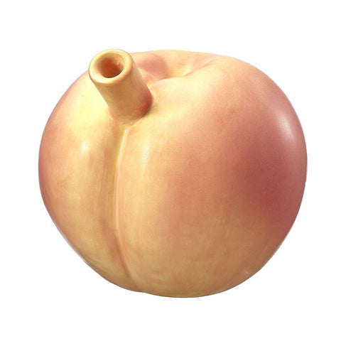 Ceramic Peach Shaped Pipe - (1 Count)-Hand Glass, Rigs, & Bubblers