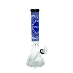 Cheech - 14" SandBlast Beaker - Blue (1 Count)-Hand Glass, Rigs, & Bubblers
