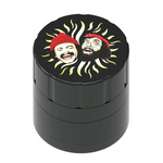 Cheech & Chong 53mm 40th Anniversary Grinders 4 Part Herb Grinder - Black - 53mm (1 Count)-Grinders