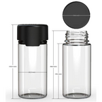 Chubby Gorilla 100Ml Aviator Cr Bottle With Inner Seal & Tamper Evident Break-Off Band (Clear Natural Bottle With Opaque Black Closure) - (400 Count)-Glass Jars