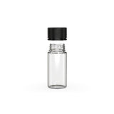 Chubby Gorilla 100Ml Spiral Bottle With Inner Seal & Tamper Evident Break-Off Band (Clear Natural Bottle With Opaque Black Closure) - (400 Count)-Glass Jars