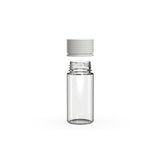 Chubby Gorilla 100Ml Spiral Bottle With Inner Seal & Tamper Evident Break-Off Band (Clear Natural Bottle With Opaque White Closure) - (400 Count)-Glass Jars