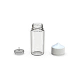 Chubby Gorilla 100Ml V3 Pet Unicorn Bottle With Cr & Tamper Evident Break-Off Band (Clear Natural Bottle With Opaque White Closure) - (400 Count)-Glass Jars