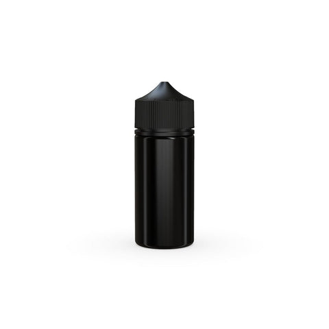 Chubby Gorilla 100Ml V3 Pet Unicorn Bottle With Cr & Tamper Evident Break-Off Band (Opaque Black Bottle With Opaque Black Closure) - (400 Count)-Glass Jars