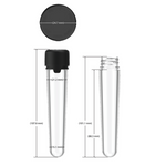 Chubby Gorilla 100Mm Aviator Cr Tube With Inner Seal & Tamper Evident Break-Off Band (Translucent Black Tube With Opaque Black Closure) - (500 Count)-Joint Tubes & Blunt Tubes