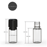 Chubby Gorilla 10Ml Aviator Cr Bottle With Inner Seal & Tamper Evident Break-Off Band (Opaque Black Bottle With Opaque Black Closure) - (1000 Count)-Glass Jars