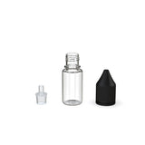 Chubby Gorilla 10Ml Pet Reducer Unicorn Bottle With Cr & Tamper Evident Break-Off Band (Clear Natural Bottle With Opaque Black Closure) - (2000 Count)-Glass Jars
